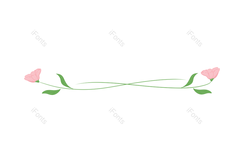 简约图片,分隔线元素,植物PNG,分割线免抠素材